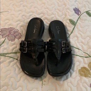 Cole Haan D24631 Black Patent Leather sandal